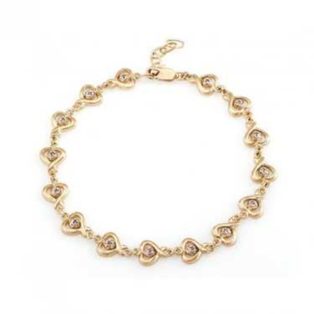 0.69 CT Diamond Designer Hearts Bracelet